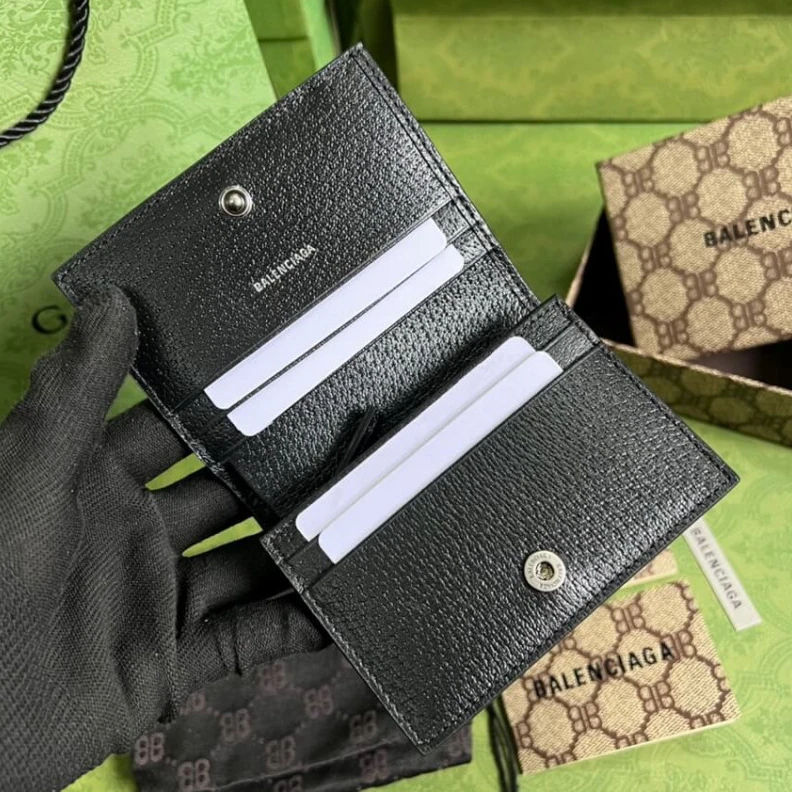 Replica bag Hacker Car Balenciaga x Gucci Hacker Card Case Wallet Black