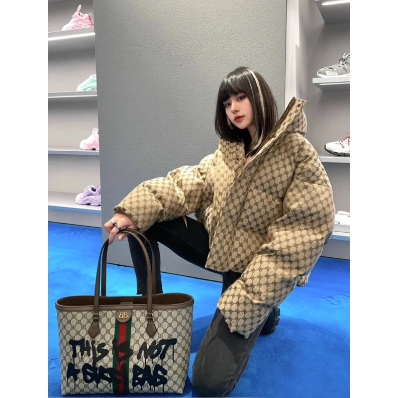 Louis vuitton locations 38 x 28 x Balenciaga x Gucci Hacker Graffiti Medium Tote Bag Beige