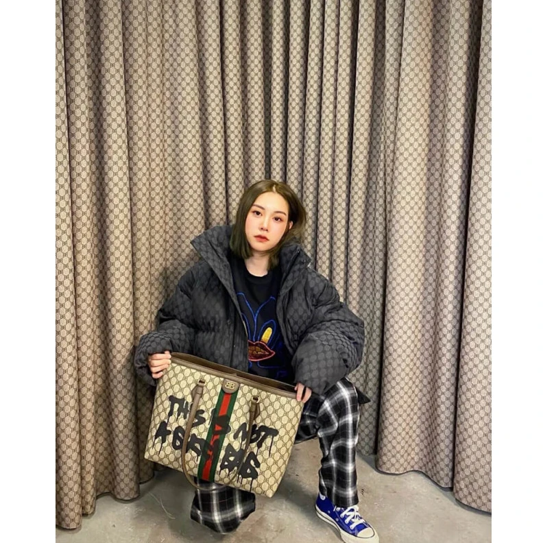 Louis vuitton locations 38 x 28 x Balenciaga x Gucci Hacker Graffiti Medium Tote Bag Beige