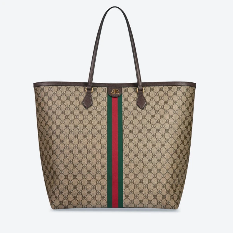 Replica bags Magnet cl Balenciaga x Gucci Hacker Large Tote Bag Beige