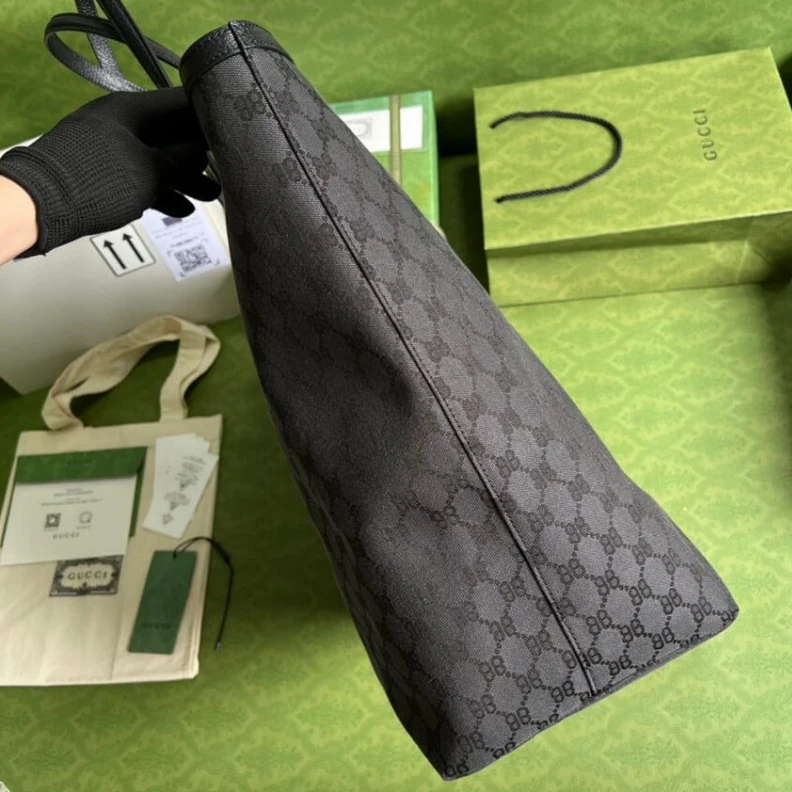 Louis vuitton locations 1 inner p Balenciaga x Gucci Hacker Large Tote Bag Black