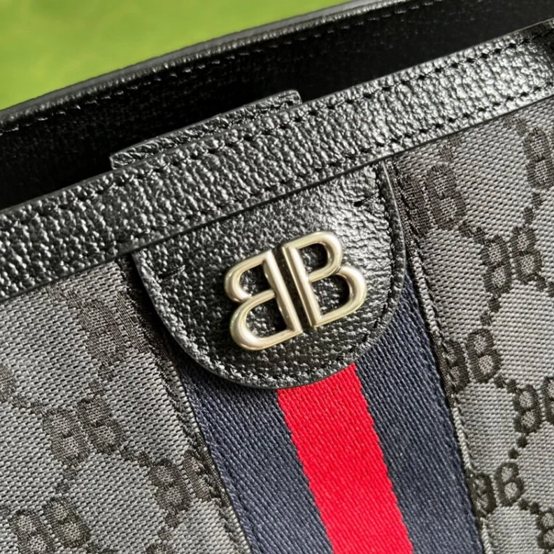 Louis vuitton locations 1 inner p Balenciaga x Gucci Hacker Large Tote Bag Black