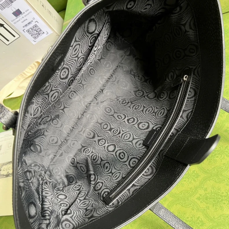 Replica bags lv Canvas ja Balenciaga x Gucci Hacker Medium Tote Bag Black