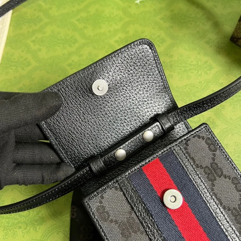 Lv belts replica Phone bag Balenciaga x Gucci Hacker Phone Bag Black