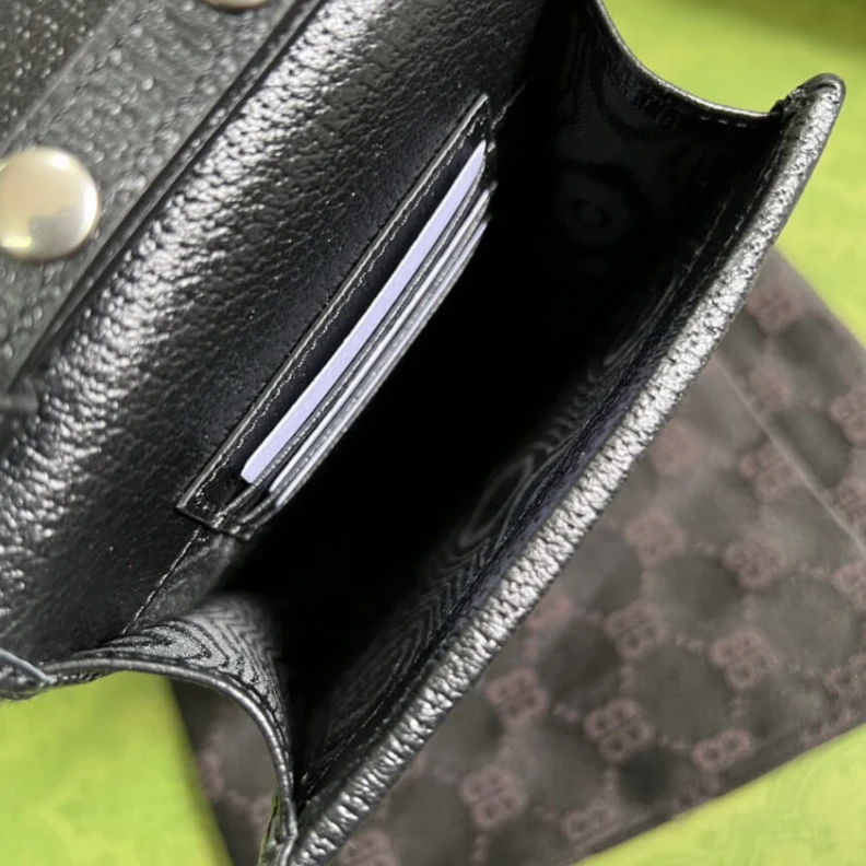 Lv belts replica Phone bag Balenciaga x Gucci Hacker Phone Bag Black