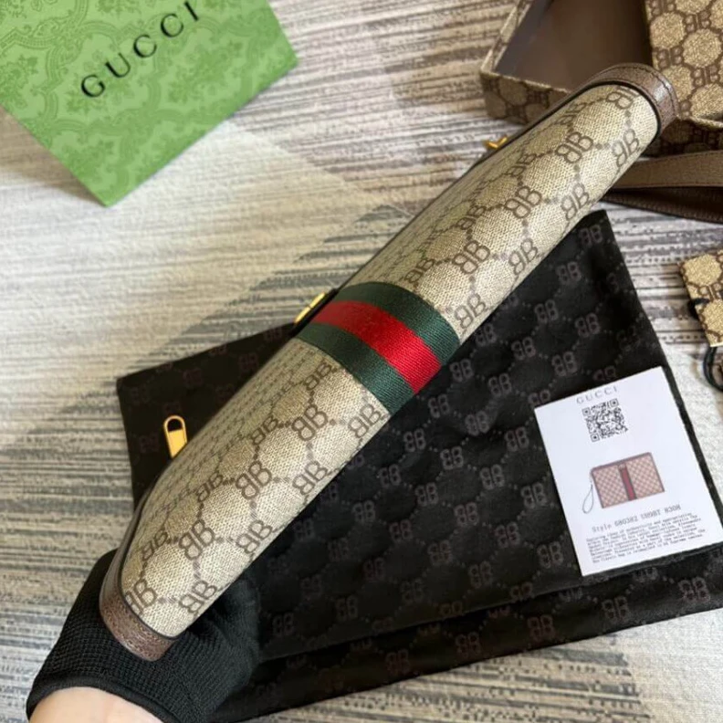 Kitlife Aged gold Balenciaga x Gucci Hacker Pouch Coffee