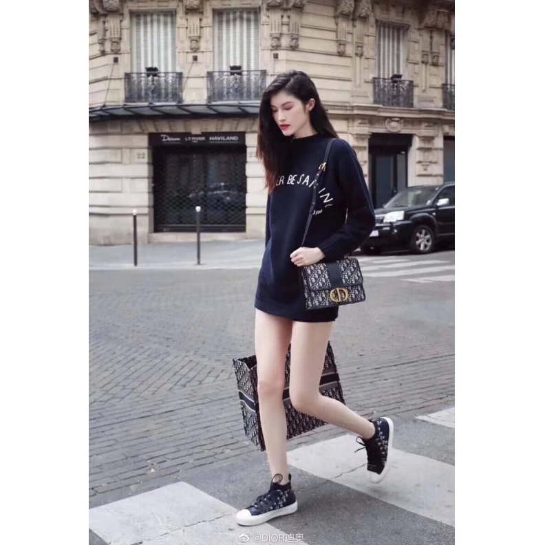 Replica bag 24 x 17 x Christian Dior 30 Montaigne Bag Blue Oblique Jacquard