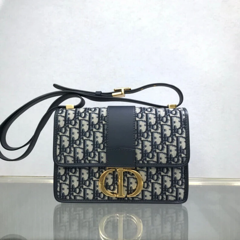Replica bag 24 x 17 x Christian Dior 30 Montaigne Bag Blue Oblique Jacquard