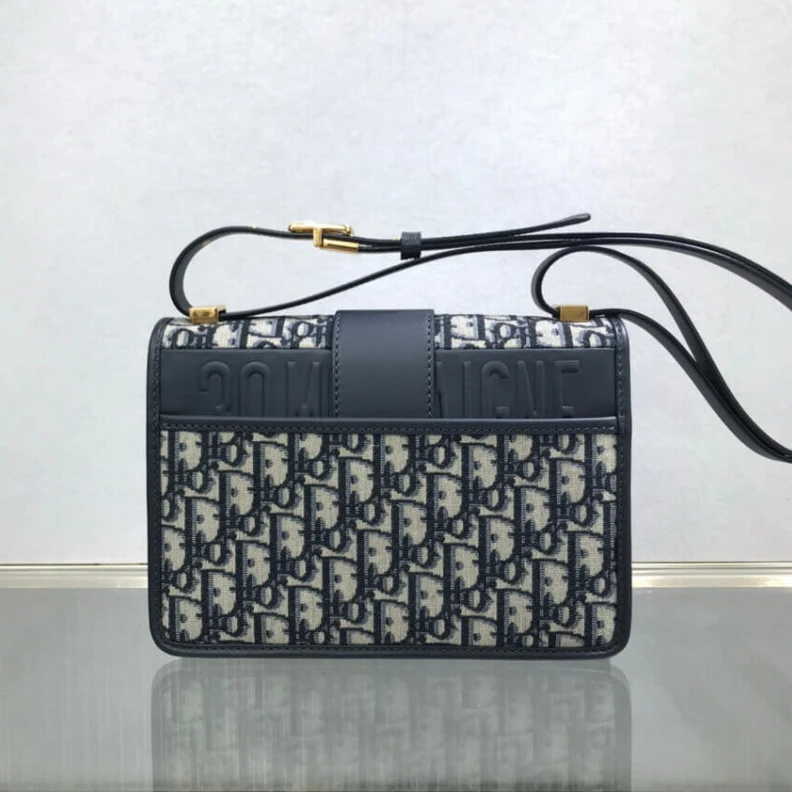 Replica bag 24 x 17 x Christian Dior 30 Montaigne Bag Blue Oblique Jacquard