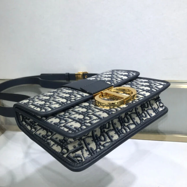 Replica bag 24 x 17 x Christian Dior 30 Montaigne Bag Blue Oblique Jacquard