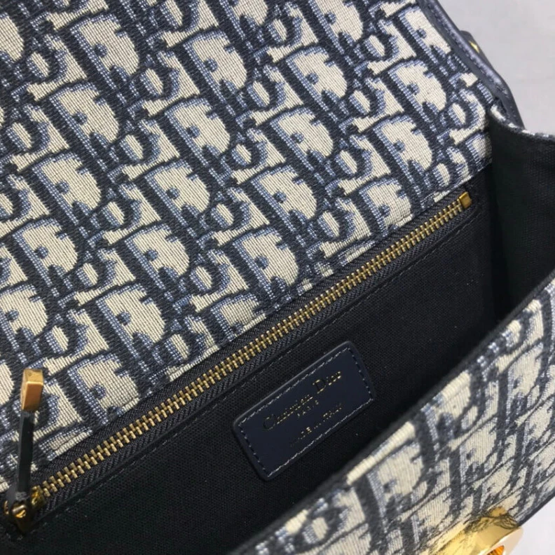 Replica bag 24 x 17 x Christian Dior 30 Montaigne Bag Blue Oblique Jacquard