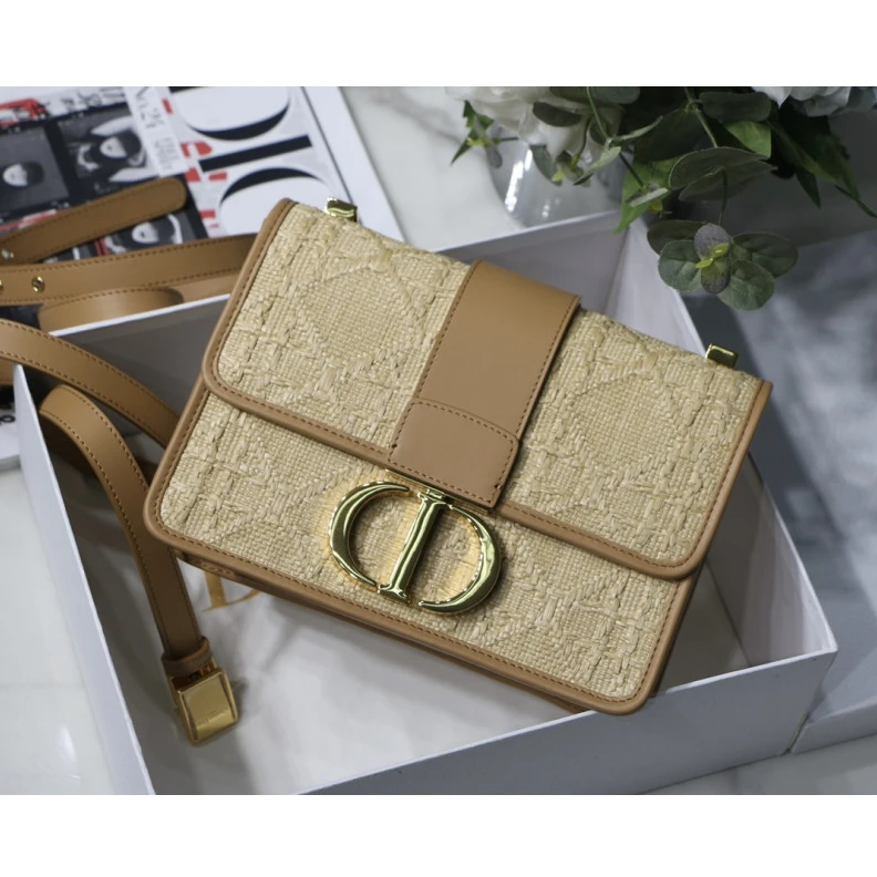Louis vuitton locations The 30 Mon Christian Dior 30 Montaigne Bag in Natural Cannage Raffia
