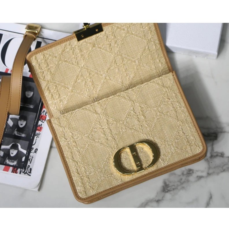 Louis vuitton locations The 30 Mon Christian Dior 30 Montaigne Bag in Natural Cannage Raffia