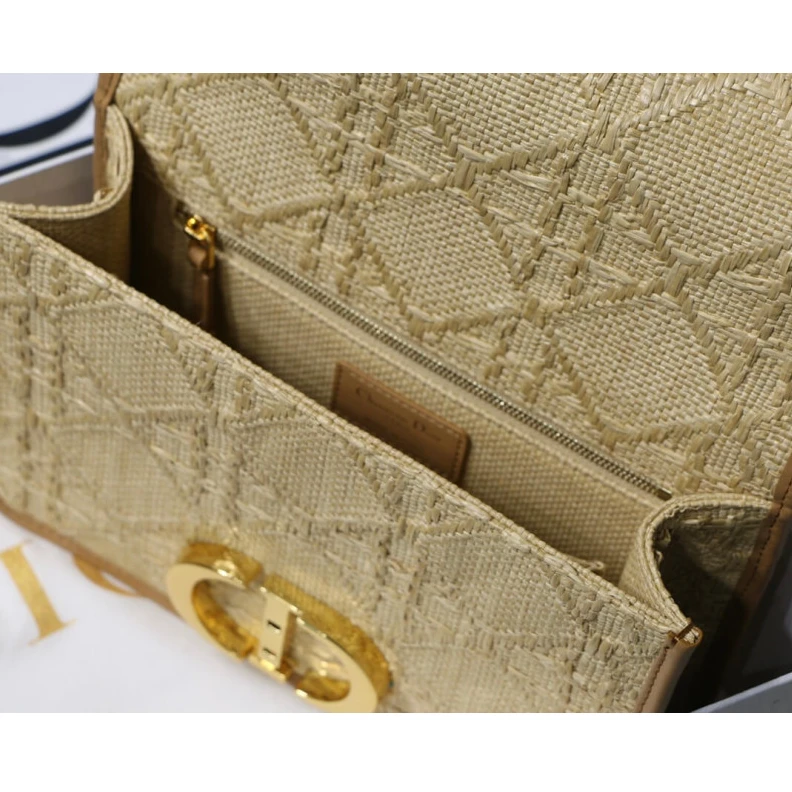 Louis vuitton locations The 30 Mon Christian Dior 30 Montaigne Bag in Natural Cannage Raffia