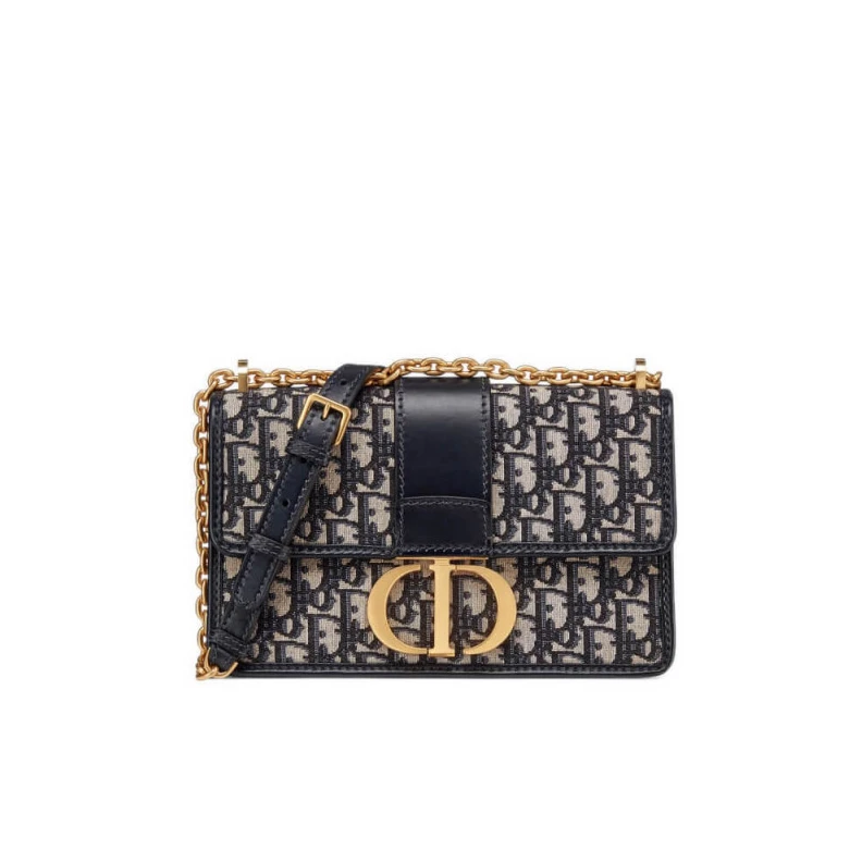 Style may Christian Dior 30 Montaigne Chain Bag Blue Oblique Jacquard