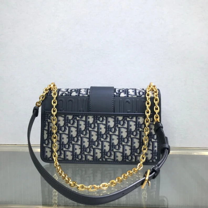 Replica ysl bags Style may Christian Dior 30 Montaigne Chain Bag Blue Oblique Jacquard