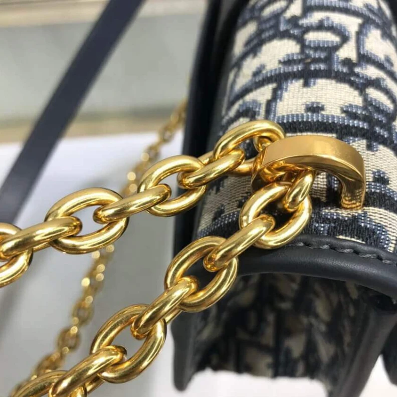 Replica ysl bags Style may Christian Dior 30 Montaigne Chain Bag Blue Oblique Jacquard