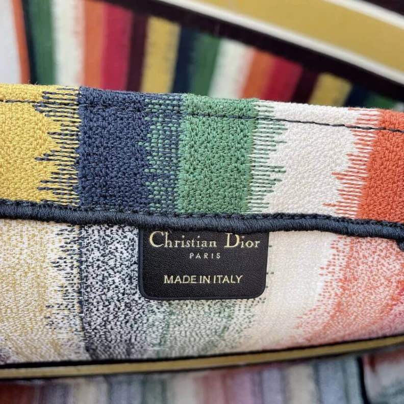 Replica bags Can be ca Christian Dior Book Tote Multicolor D-Stripes Embroidery
