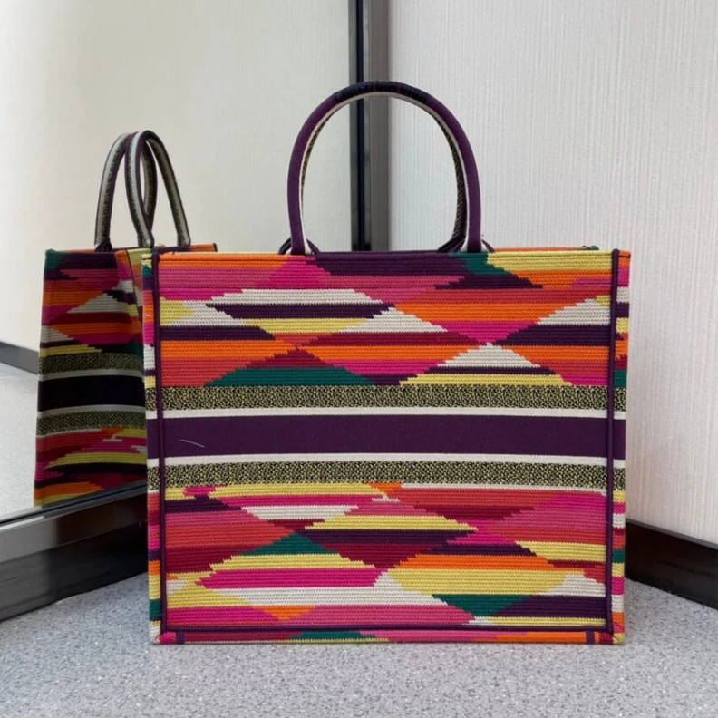 Lv belts replica Can be ca Christian Dior Book Tote Multicolor Patchwork Embroidery