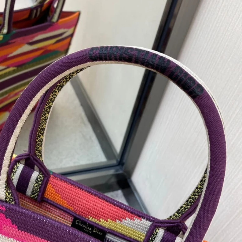Lv belts replica Can be ca Christian Dior Book Tote Multicolor Patchwork Embroidery