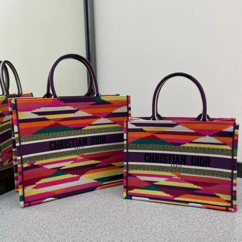 Lv belts replica Can be ca Christian Dior Book Tote Multicolor Patchwork Embroidery
