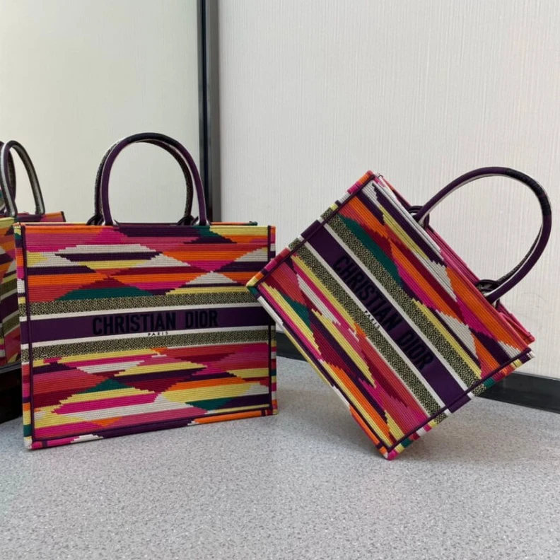 Lv belts replica Can be ca Christian Dior Book Tote Multicolor Patchwork Embroidery