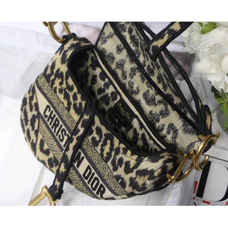 Replica ysl bags Maria Graz Christian Dior Borsa Saddle Ricamo Mizza beige multicolore