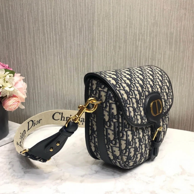 Replica bags 'Christia Christian Dior Large Bobby Bag Blue Oblique Jacquard
