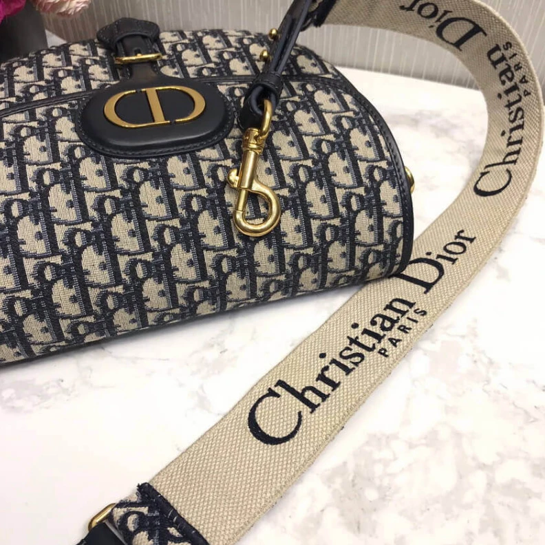 Replica bags 'Christia Christian Dior Large Bobby Bag Blue Oblique Jacquard