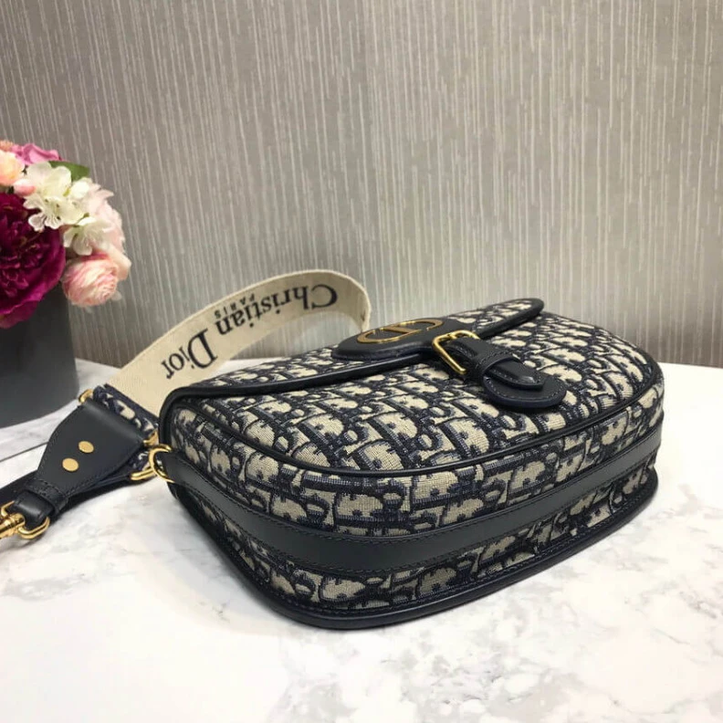 Replica bags 'Christia Christian Dior Large Bobby Bag Blue Oblique Jacquard