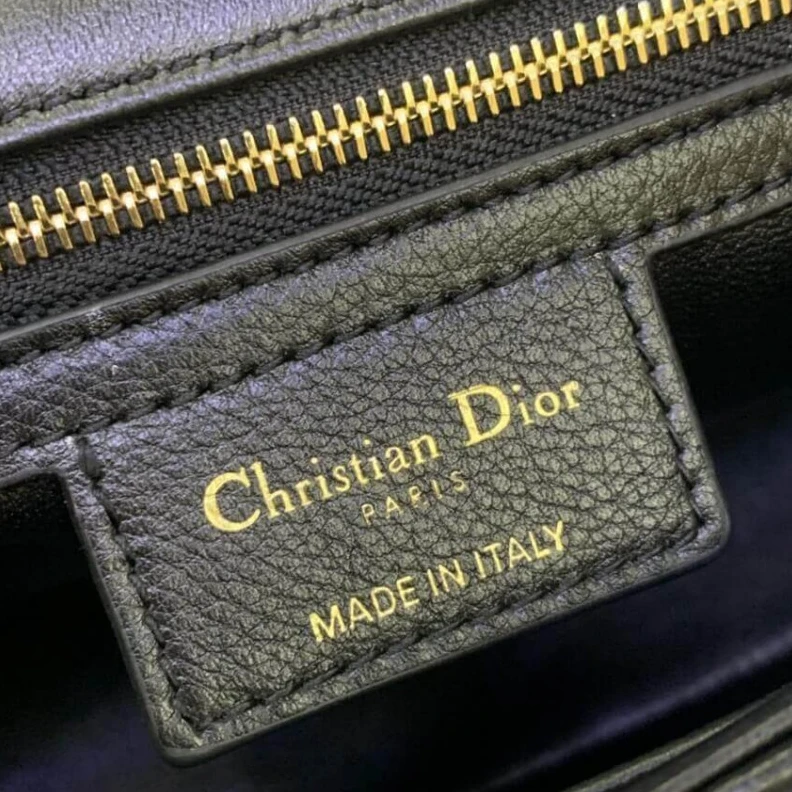 Shop shoulder bags Two remov Christian Dior Medium Caro Bag Black Supple Cannage Calfskin