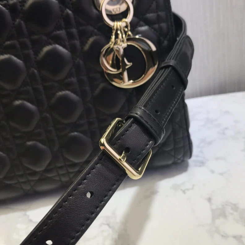 Replica valentino bags Thin, adj Christian Dior Medium Lady Dior Bag Black Cannage Lambskin