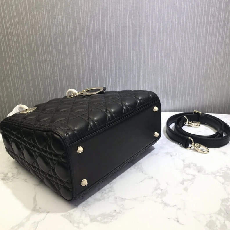 Replica valentino bags Thin, adj Christian Dior Medium Lady Dior Bag Black Cannage Lambskin