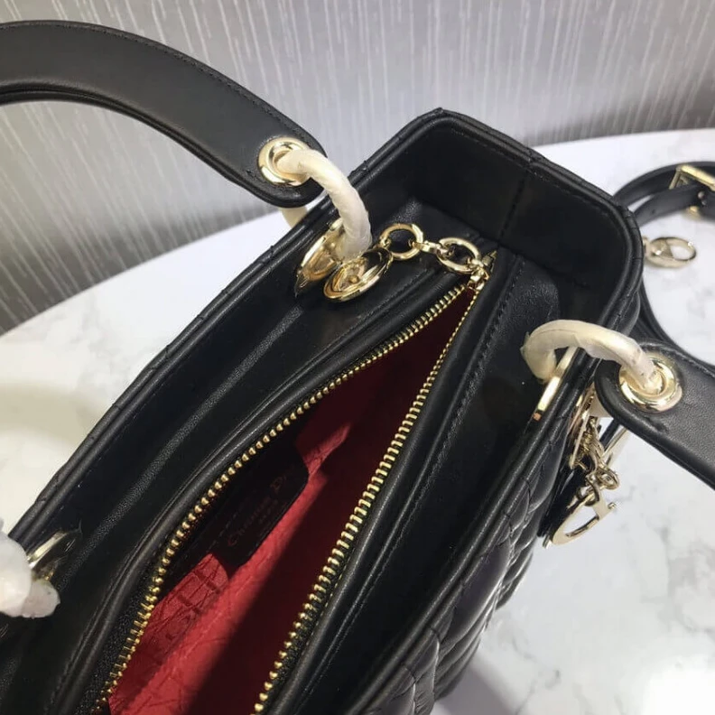 Replica valentino bags Thin, adj Christian Dior Medium Lady Dior Bag Black Cannage Lambskin