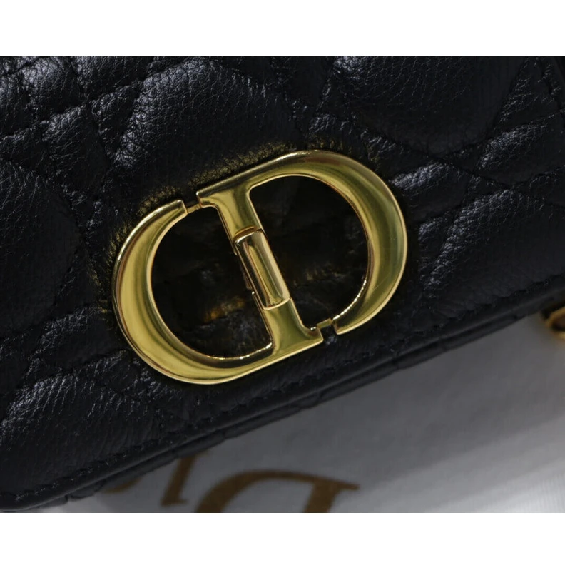 Louis vuitton locations 13 x 8 x Christian Dior Micro Caro Bag Black Supple Cannage Calfskin