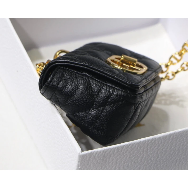 Louis vuitton locations 13 x 8 x Christian Dior Micro Caro Bag Black Supple Cannage Calfskin
