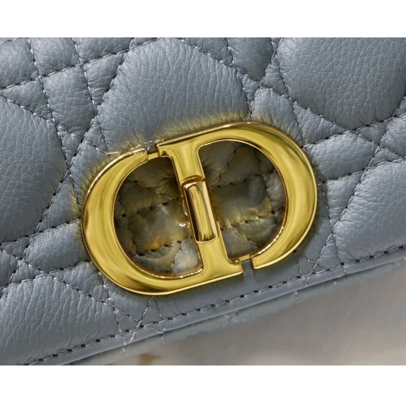 Replica ysl bags Removable Christian Dior Micro Caro Bag Cloud Blue Supple Cannage Calfskin