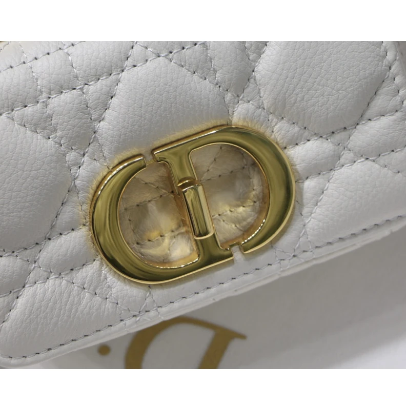 Replica valentino bags The Dior C Christian Dior Micro Caro Bag White Supple Cannage Calfskin