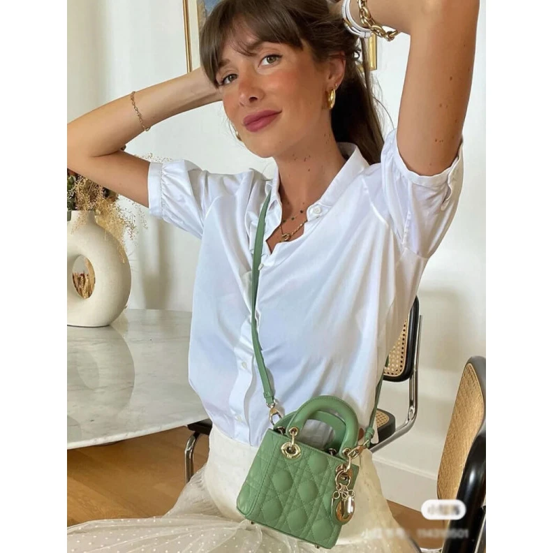 Replica bags The Lady D Christian Dior Micro Lady Dior Bag Green Cannage Lambskin