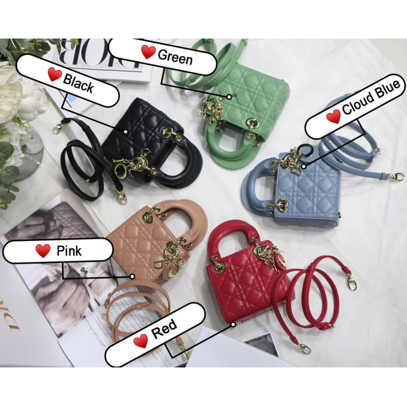 Lv belts replica 1 interio Christian Dior Micro Lady Dior Bag Red Cannage Lambskin