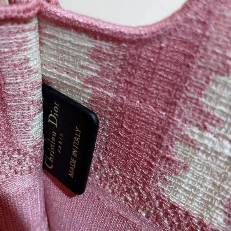 Replica bags A Maria Gr Christian Dior Mini Book Tote Pink D-Stripes Embroidery