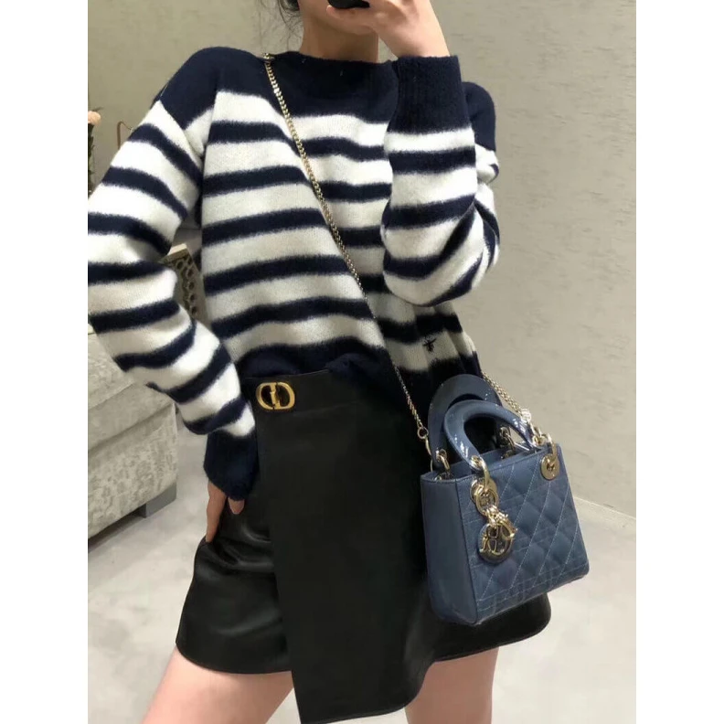 High quality replica bags The bag m Christian Dior Mini Lady Dior Bag Blue Patent Cannage Calfskin
