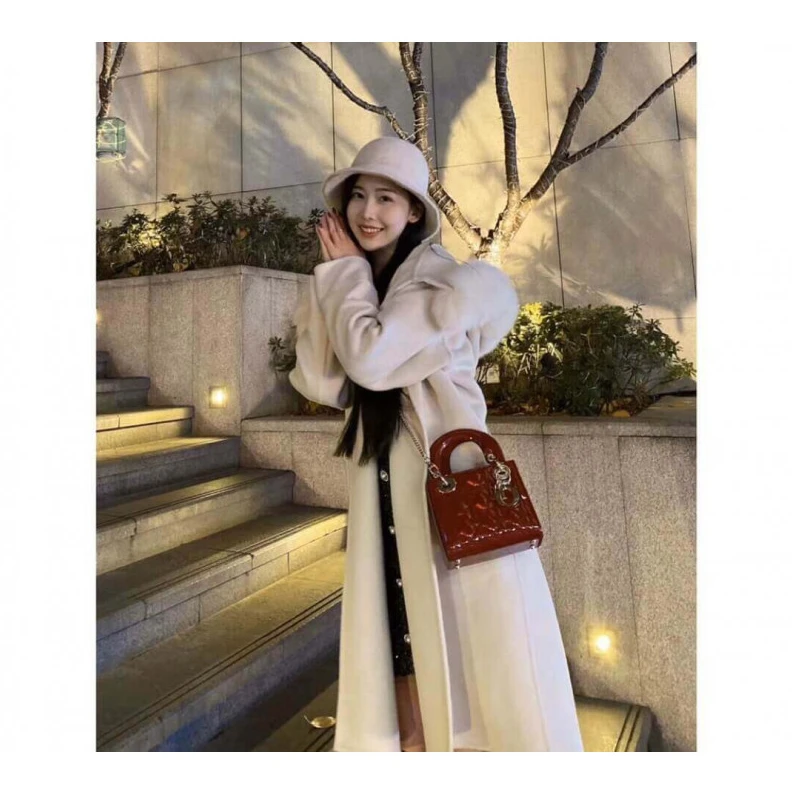 Replica valentino bags Removable Christian Dior Mini Lady Dior Bag Burgundy Patent Cannage Calfskin