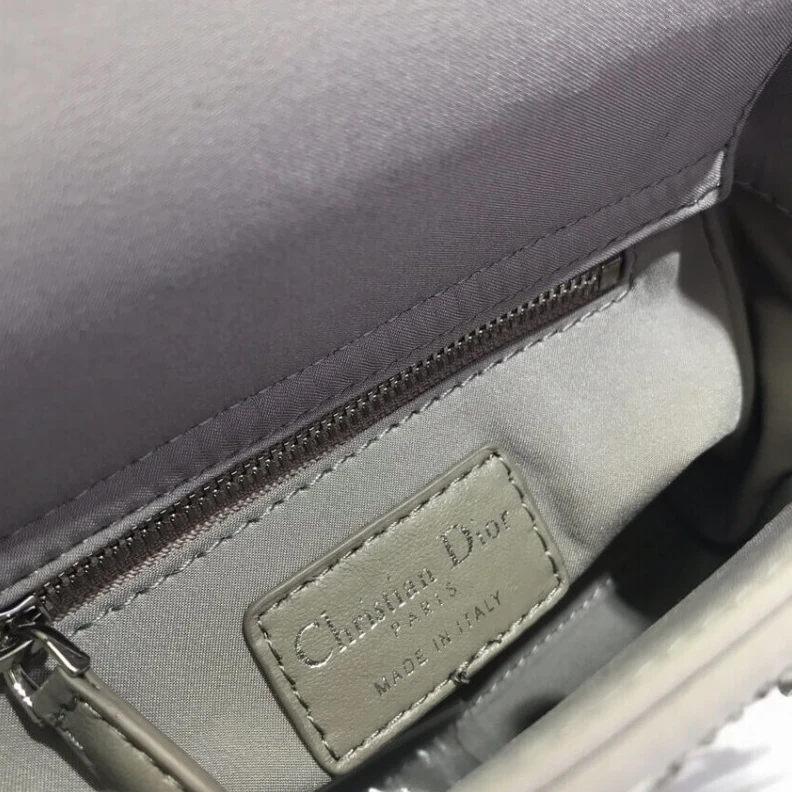 Replica bags The bag m Christian Dior Mini Lady Dior Bag Metallic Calfskin with Platinum Beaded Cannage Embroidery