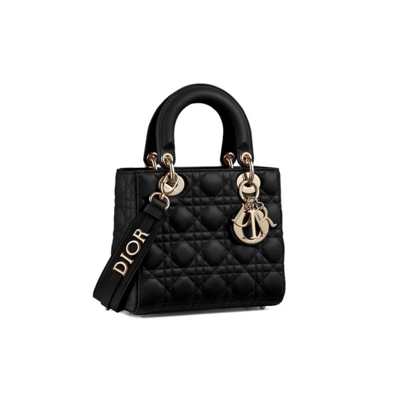 Wide, adj Christian Dior My Lady Dior Bag Black Cannage Lambskin