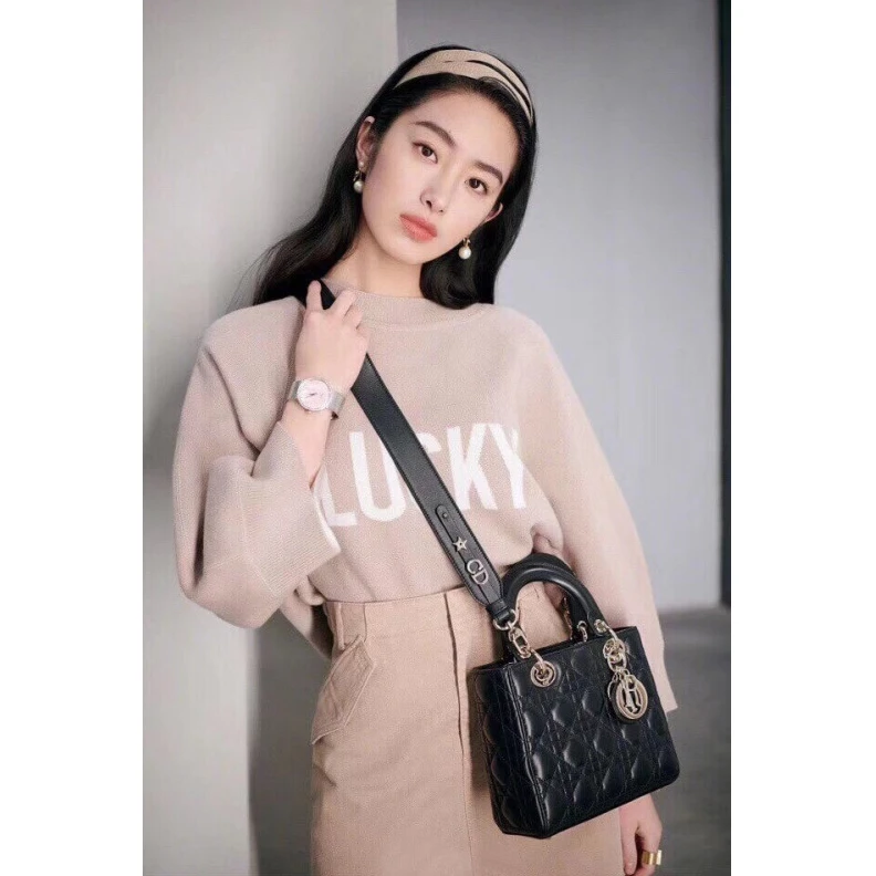 Replica valentino bags Wide, adj Christian Dior My Lady Dior Bag Black Cannage Lambskin