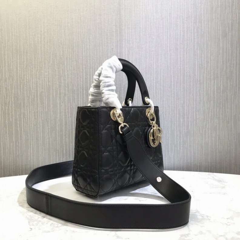 Replica valentino bags Wide, adj Christian Dior My Lady Dior Bag Black Cannage Lambskin