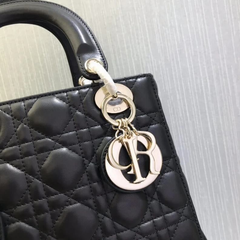 Replica valentino bags Wide, adj Christian Dior My Lady Dior Bag Black Cannage Lambskin