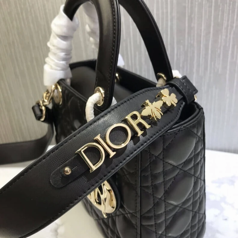 Replica valentino bags Wide, adj Christian Dior My Lady Dior Bag Black Cannage Lambskin