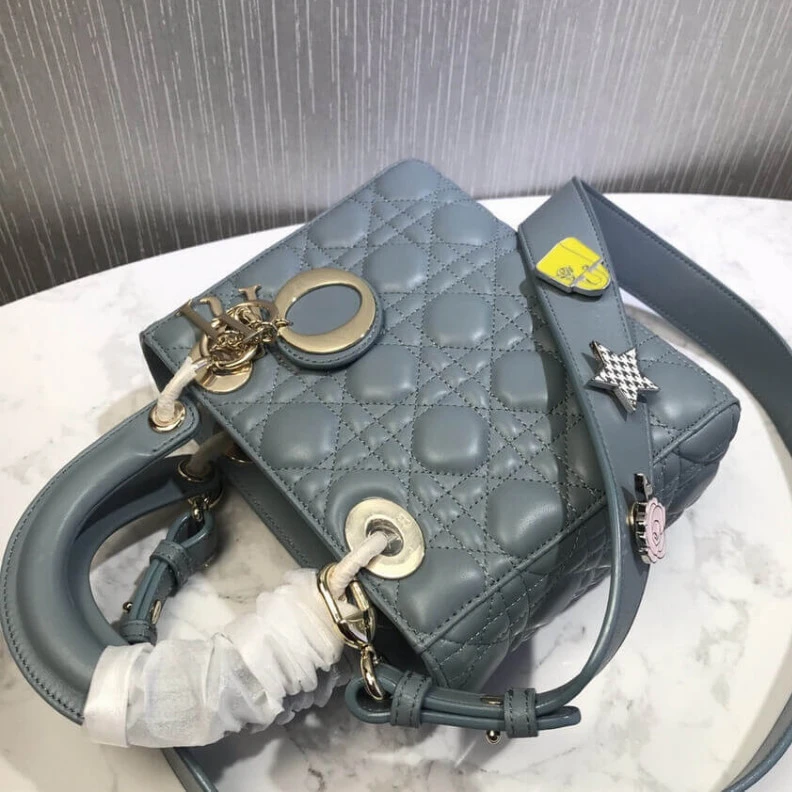 Louis vuitton locations The Lady D Christian Dior My Lady Dior Bag Blue Cannage Lambskin